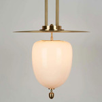Bell Pendant - Unlacquered Brass / Opal