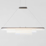 Coax Linear Pendant - Polished Nickel / Clear