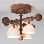 Del Playa Ceiling Light - White Oak / Bone China