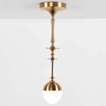 Rue Sala Pendant - Unlacquered Brass / Opal