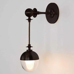 Rue Sala Corded Wall Sconce - Oil Rubbed Bronze / Clear