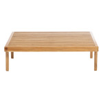 Rib Outdoor Ottoman - Teak Wood