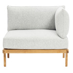 Rib Outdoor Modular Sofa - Teak Wood / Light Grey