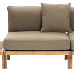 Rib Outdoor Modular Sofa - Teak Wood / Sand