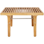 Rib Square Outdoor Lounge Table - Teak Wood