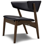 No. 7 Lounge Chair - Smoked Oak / Victory Black Leather