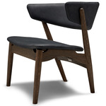 No. 7 Lounge Chair - Smoked Oak / Dunes Black Leather