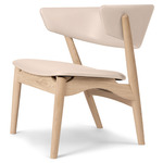 No. 7 Lounge Chair - White Pigmented Lacquer Oak / Spectrum Honey Leather