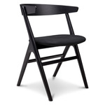 No. 9 Dining Chair - Black Oak / Victory Black Leather