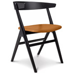 No. 9 Dining Chair - Black Oak / Victory Cognac Leather