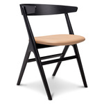 No. 9 Dining Chair - Black Oak / Spectrum Honey Leather