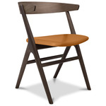 No. 9 Dining Chair - Dark Oiled Oak / Victory Cognac Leather