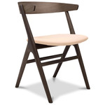 No. 9 Dining Chair - Dark Oiled Oak / Spectrum Honey Leather