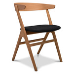 No. 9 Dining Chair - Natural Oiled Oak / Victory Black Leather