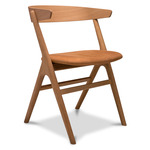 No. 9 Dining Chair - Natural Oiled Oak / Dunes Cognac Leather