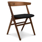 No. 9 Dining Chair - Smoked Oak / Victory Black Leather