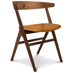 No. 9 Dining Chair - Smoked Oak / Victory Cognac Leather