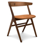 No. 9 Dining Chair - Smoked Oak / Dunes Cognac Leather