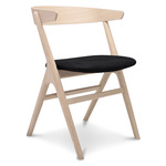 No. 9 Dining Chair - Soaped Oak / Victory Black Leather
