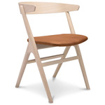 No. 9 Dining Chair - Soaped Oak / Dunes Cognac Leather