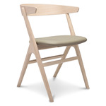 No. 9 Dining Chair - Soaped Oak / Dunes Light Grey Leather