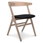 No. 9 Dining Chair - White Oiled Oak / Victory Black Leather
