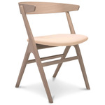 No. 9 Dining Chair - White Oiled Oak / Spectrum Honey Leather
