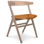 No. 9 Dining Chair - White Pigmented Lacquer Oak / Victory Cognac Leather
