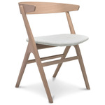 No. 9 Dining Chair - White Pigmented Lacquer Oak / Remix Light Grey