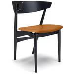 No. 7 Dining Chair - Black Beech / Victory Cognac Leather