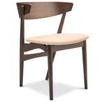 No. 7 Dining Chair - Dark Stained Beech / Spectrum Honey Leather