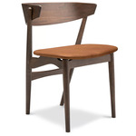 No. 7 Dining Chair - Dark Stained Beech / Dunes Cognac Leather