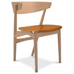 No. 7 Dining Chair - Natural Oiled Beech / Victory Cognac Leather