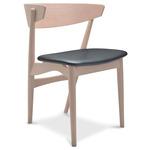 No. 7 Dining Chair - Soaped Beech / Victory Black Leather