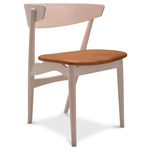 No. 7 Dining Chair - Soaped Beech / Dunes Cognac Leather