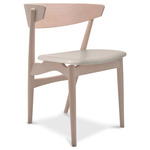 No. 7 Dining Chair - Soaped Beech / Dunes Light Grey Leather