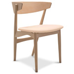 No. 7 Dining Chair - White Pigmented Lacquer Beech / Spectrum Honey Leather