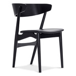 No. 7 Dining Chair - Black Oak / Victory Black Leather