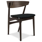 No. 7 Dining Chair - Dark Oiled Oak / Victory Black Leather
