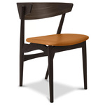 No. 7 Dining Chair - Dark Oiled Oak / Victory Cognac Leather