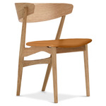 No. 7 Dining Chair - Natural Oiled Oak / Victory Cognac Leather
