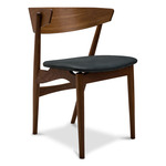 No. 7 Dining Chair - Smoked Oak / Dunes Black Leather