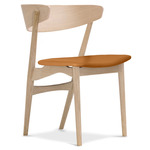 No. 7 Dining Chair - White Oiled Oak / Victory Cognac Leather