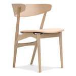 No. 7 Dining Chair - White Pigmented Lacquer Oak / Spectrum Honey Leather