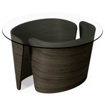 No. 7 Glass Top Lounge Table - Dark Oiled Oak / Clear