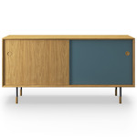 No. 11 Sideboard - Natural Oiled Oak / White / Blue