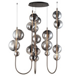 Dreamer Chandelier - Black Chrome / Mirror Smoke