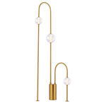 Dreamer Floor Lamp - Natural Aged Brass / Iridescent