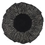 Eye Flower Rug - Black
