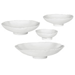 Lucky Coins Metal Wall Decor Set of 4 - Matte White